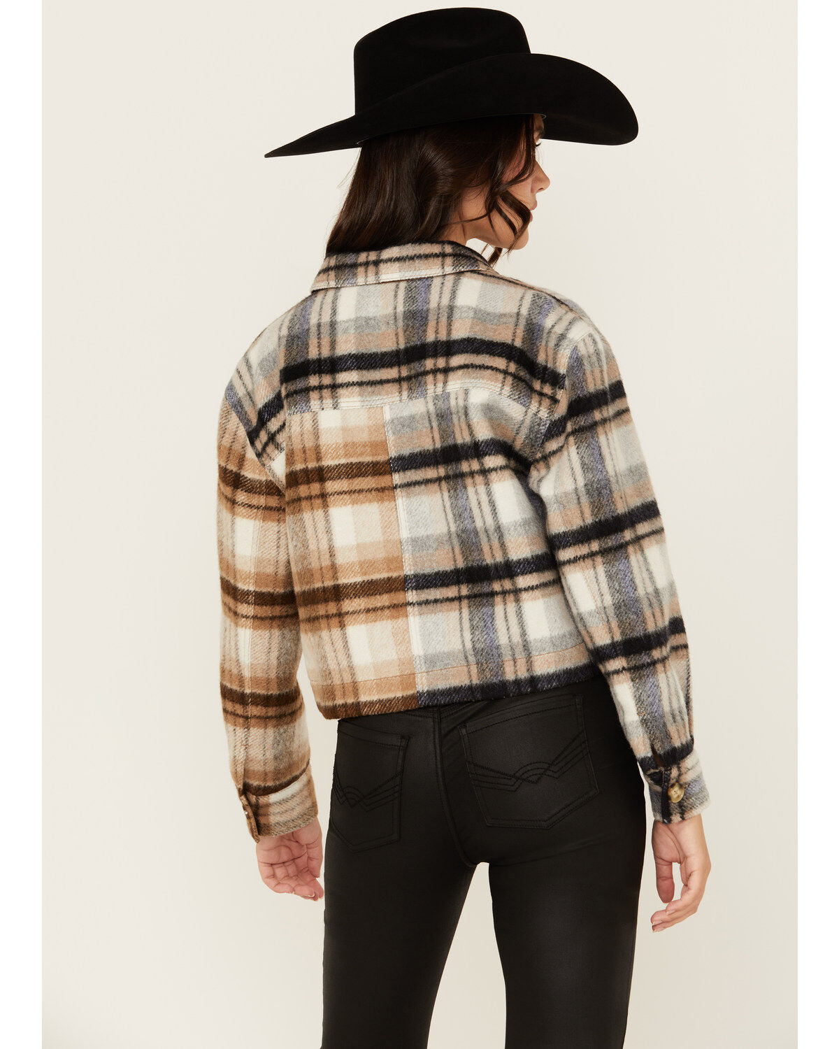 Cleo + Wolf Women's Clara Color Block Plaid Print Button-Down Shacket