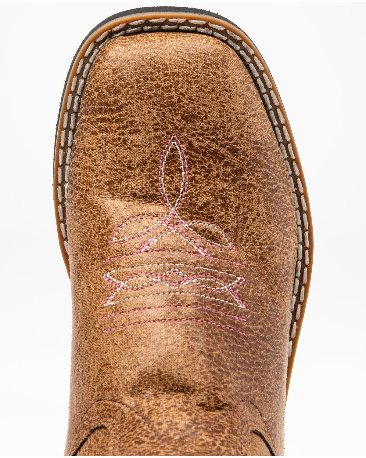 Shyanne Girls' Madison Faux Leather Western Boots - Square Toe