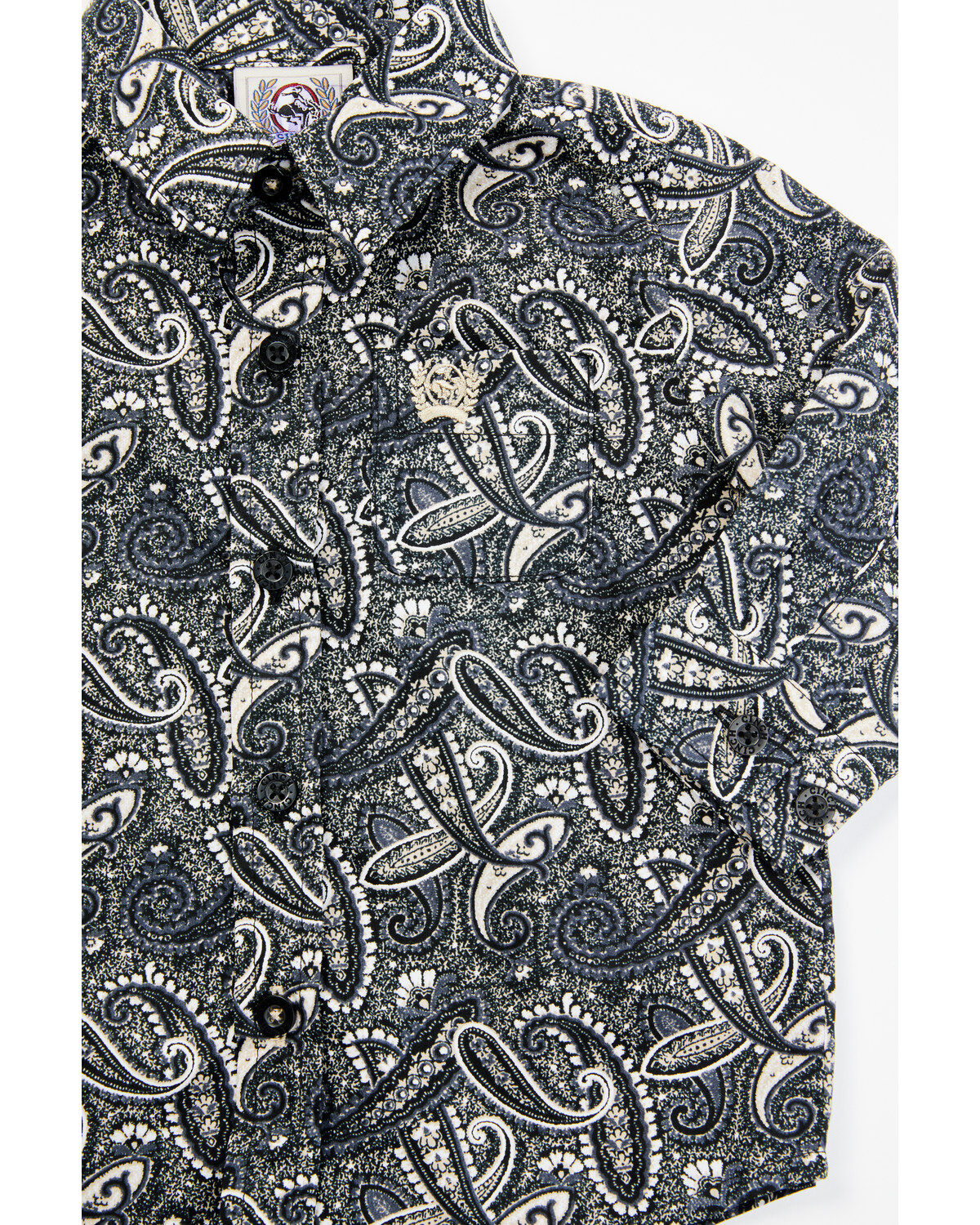 Cinch Infant Boys' Paisley Print Long Sleeve Button-Down Western Shirt