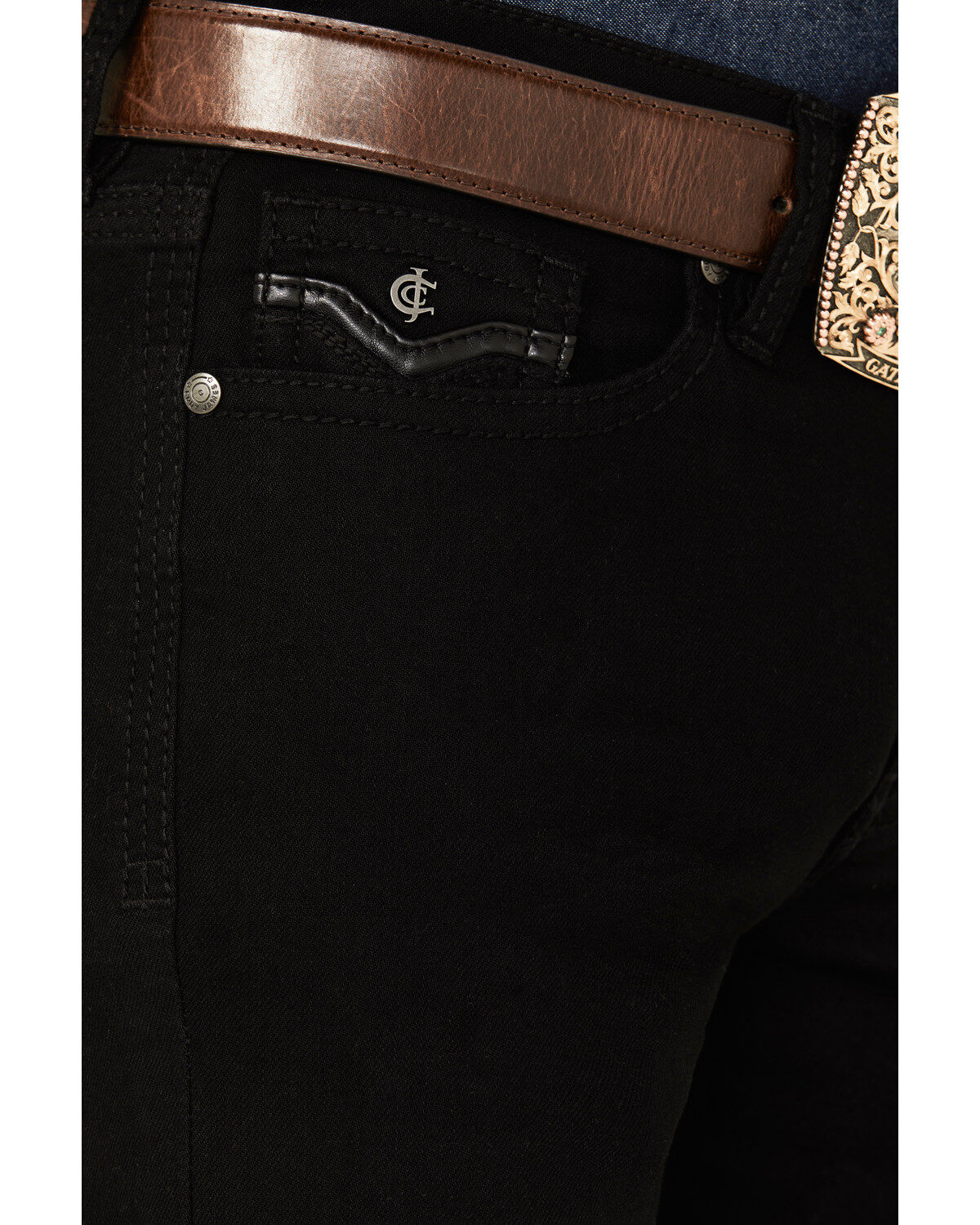 Cody James Men's Midnight Black Wash Slim Straight Stretch Denim Jeans