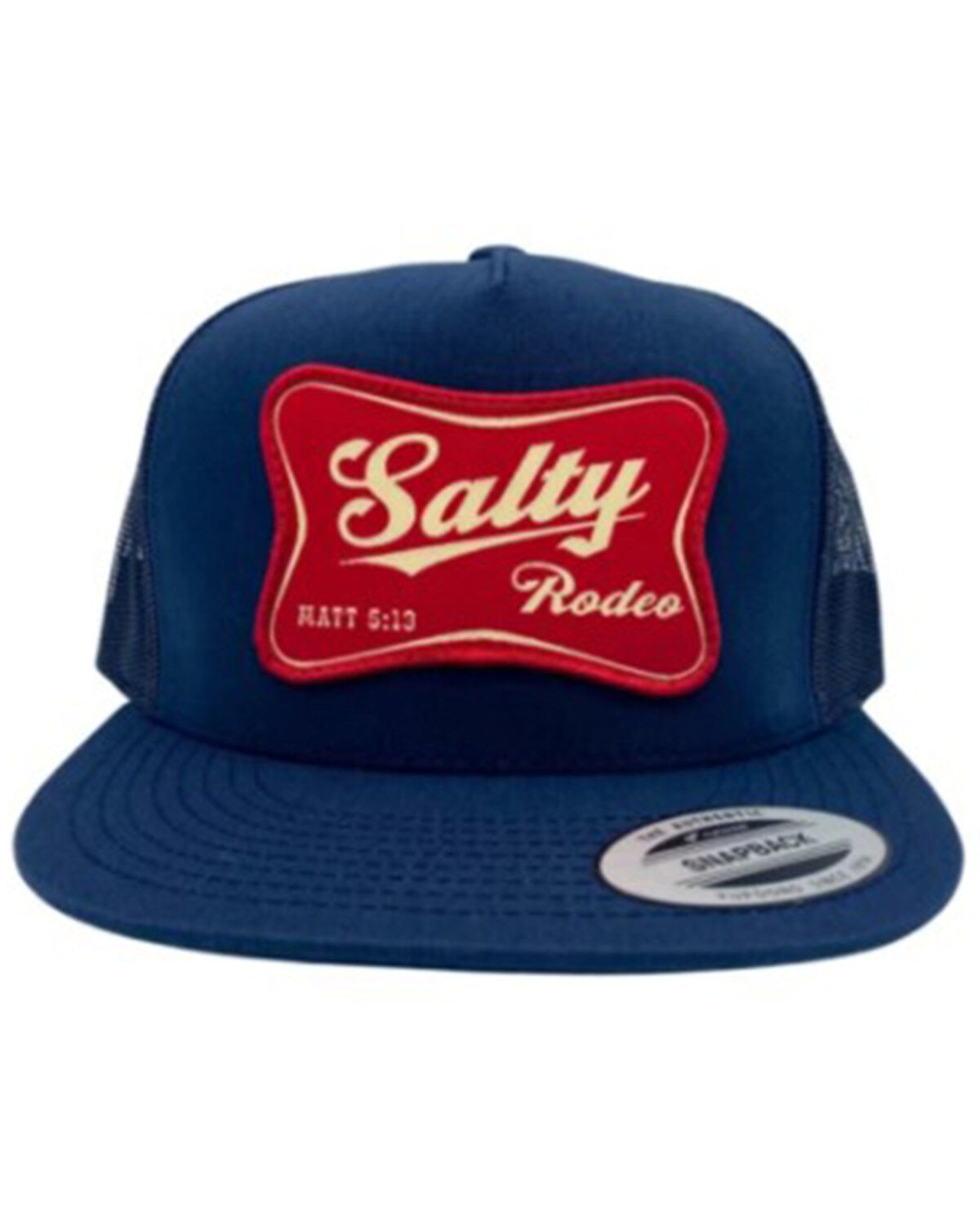 Salty Rodeo Men's Highlife Woven Patch Mesh-Back Trucker Cap