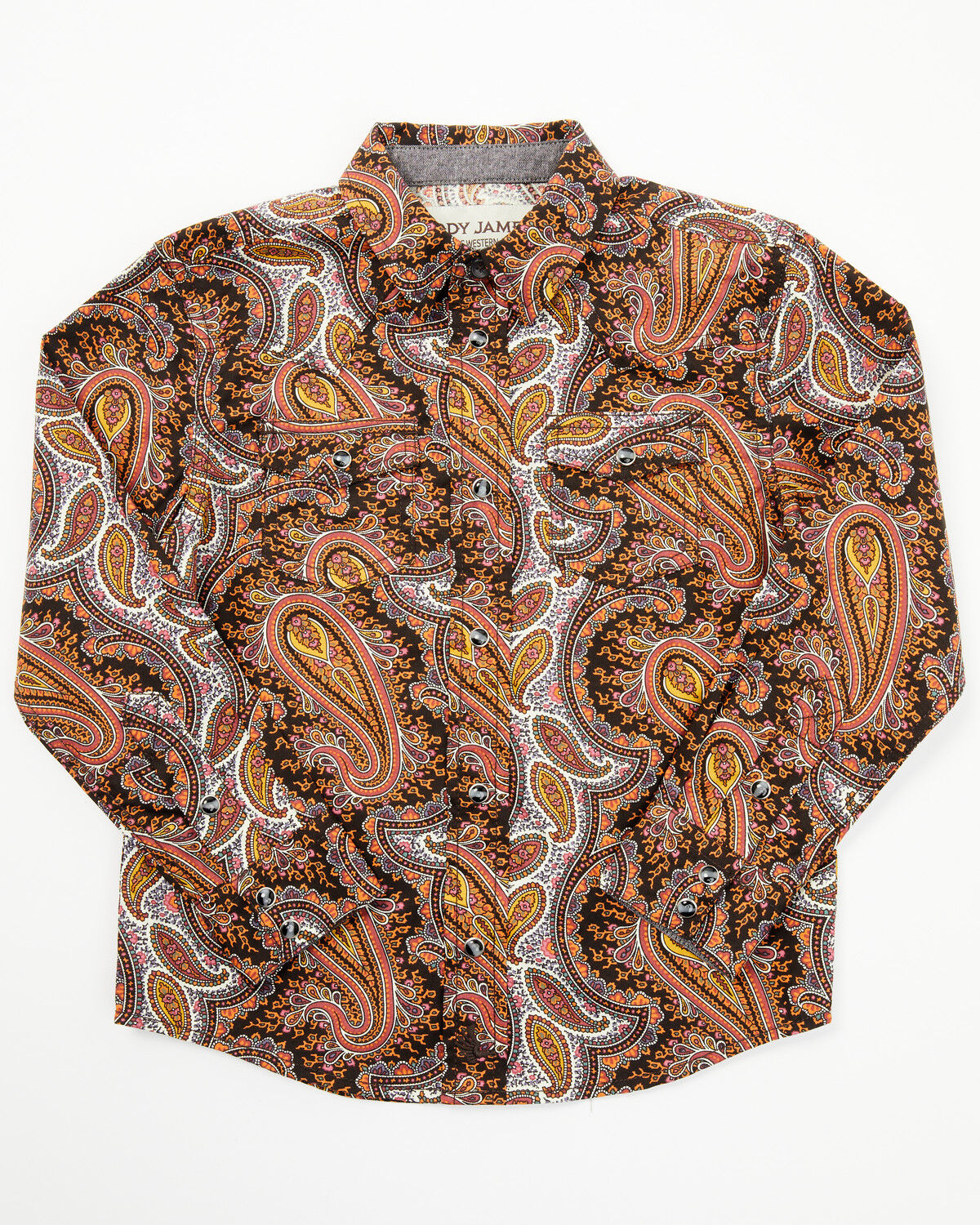 Cody James Toddler Boys' Dennis Paisley Print Long Sleeve Snap Western Shirt