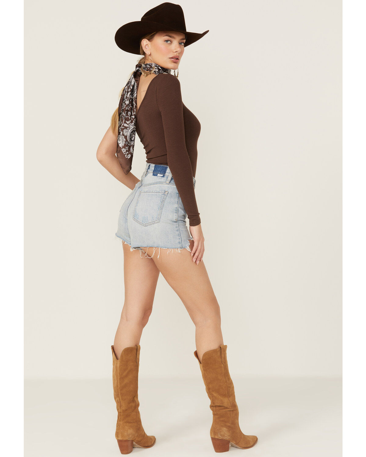 Daze Women's Bottom Line In Fade High Rise Shorts