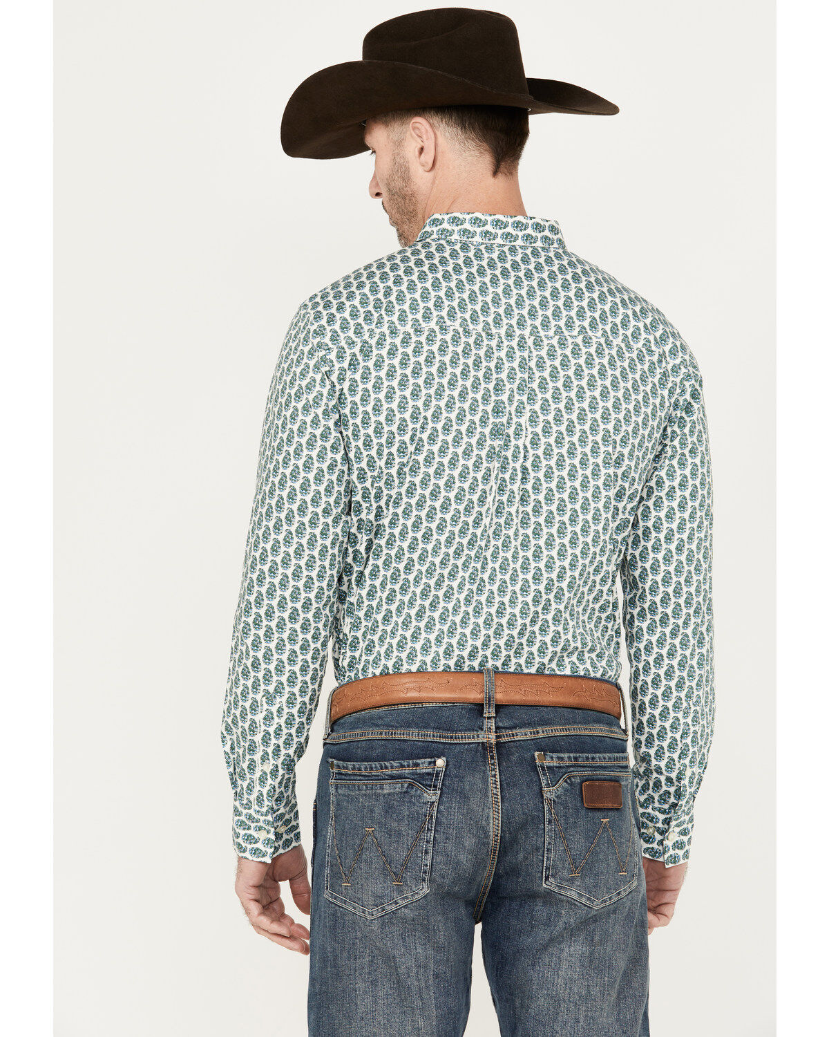 Cody James Men's Punker Paisley Print Long Sleeve Button-Down Western Shirt