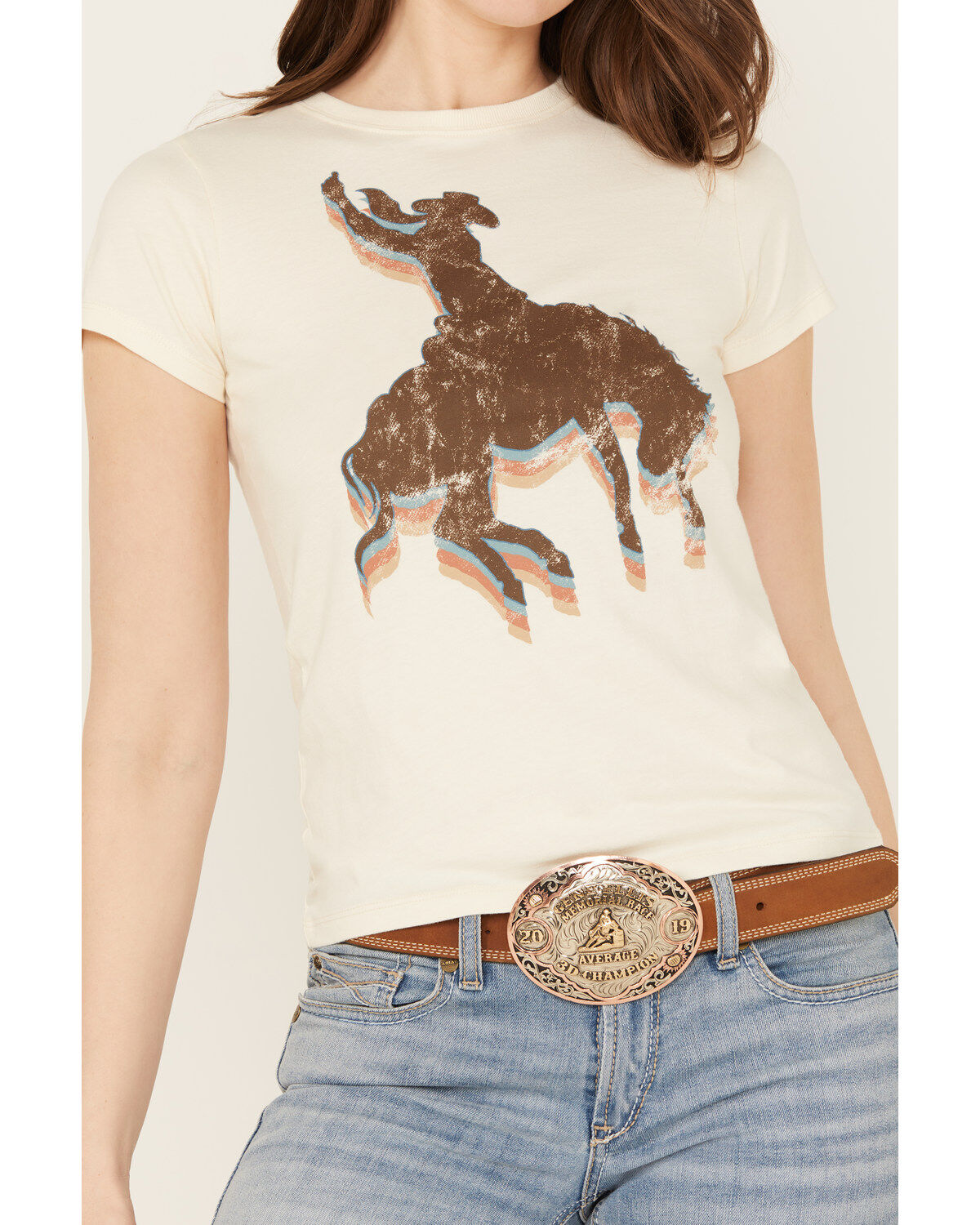 Shyanne Women's Just Ride Short Sleeve Girlfriend Crew Neck Graphic Tee