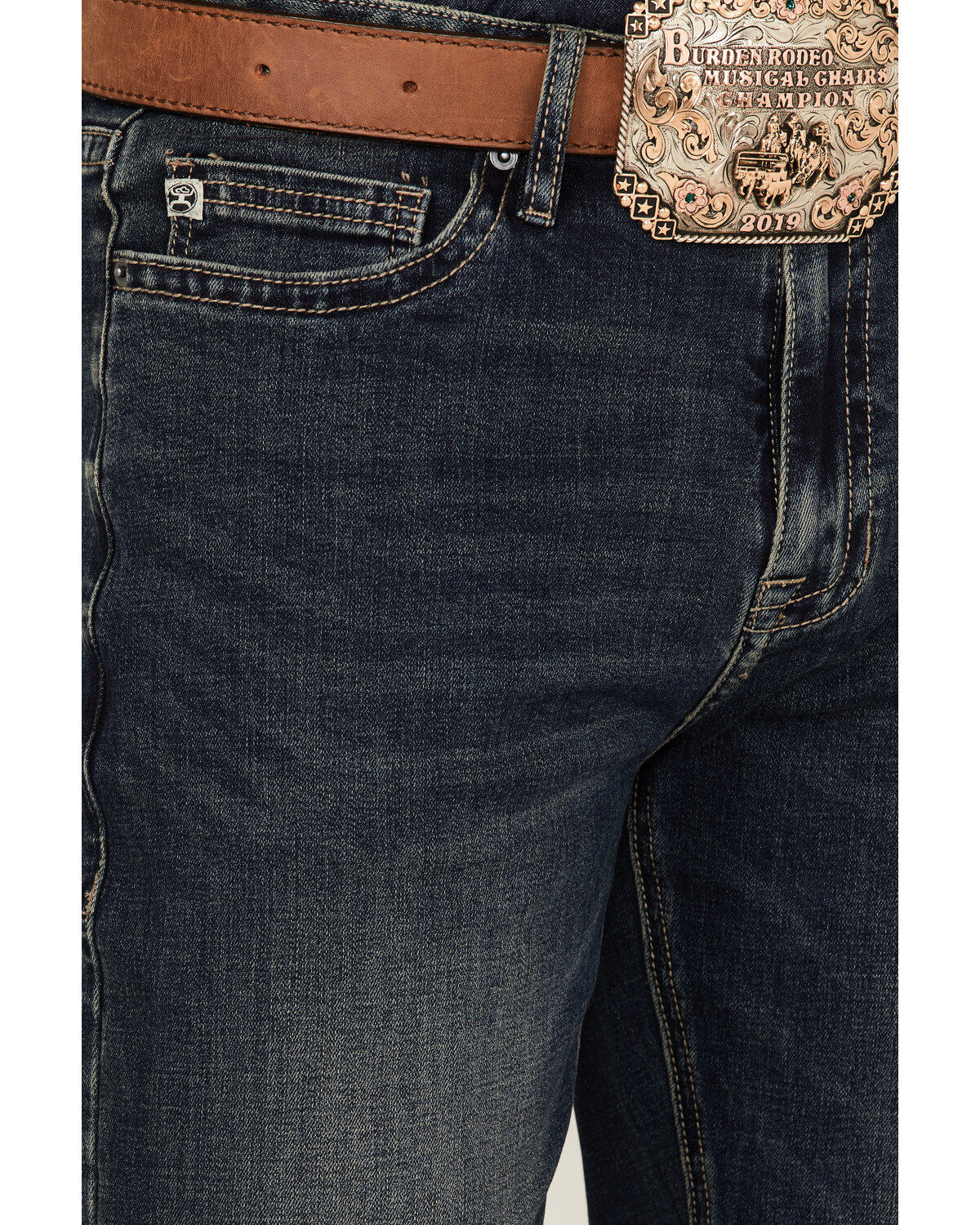 Hooey by Rock & Roll Denim Men's Dark Wash Double Barrel Reflex Stackable Bootcut Jeans