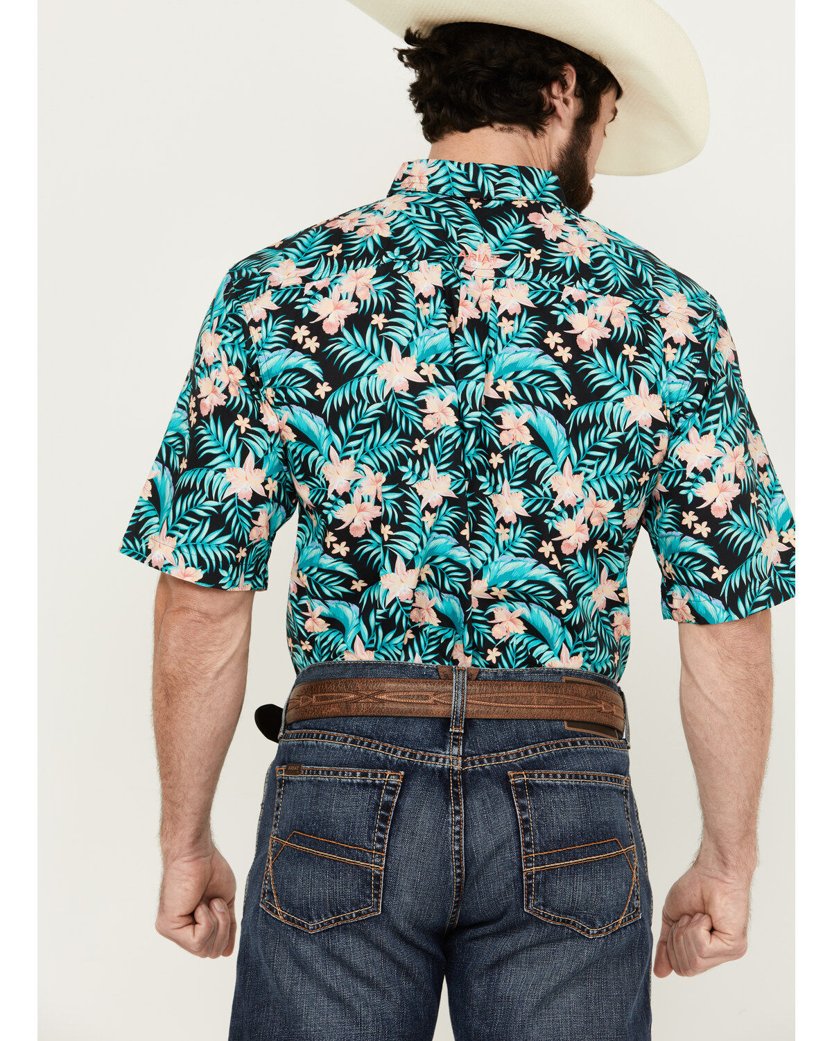 Ariat Men's Jillian Hawaiian Floral Print Short Sleeve Button-Down Western Shirt