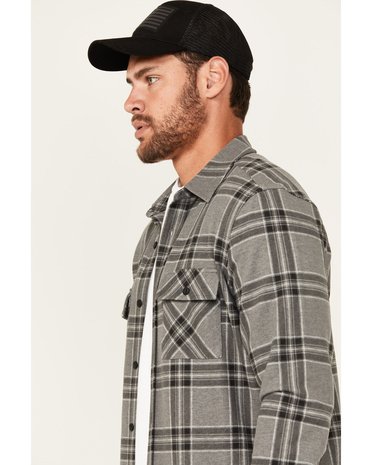 Brothers and Sons Men's Locket Plaid Print Long Sleeve Button-Down Stretch Western Shirt
