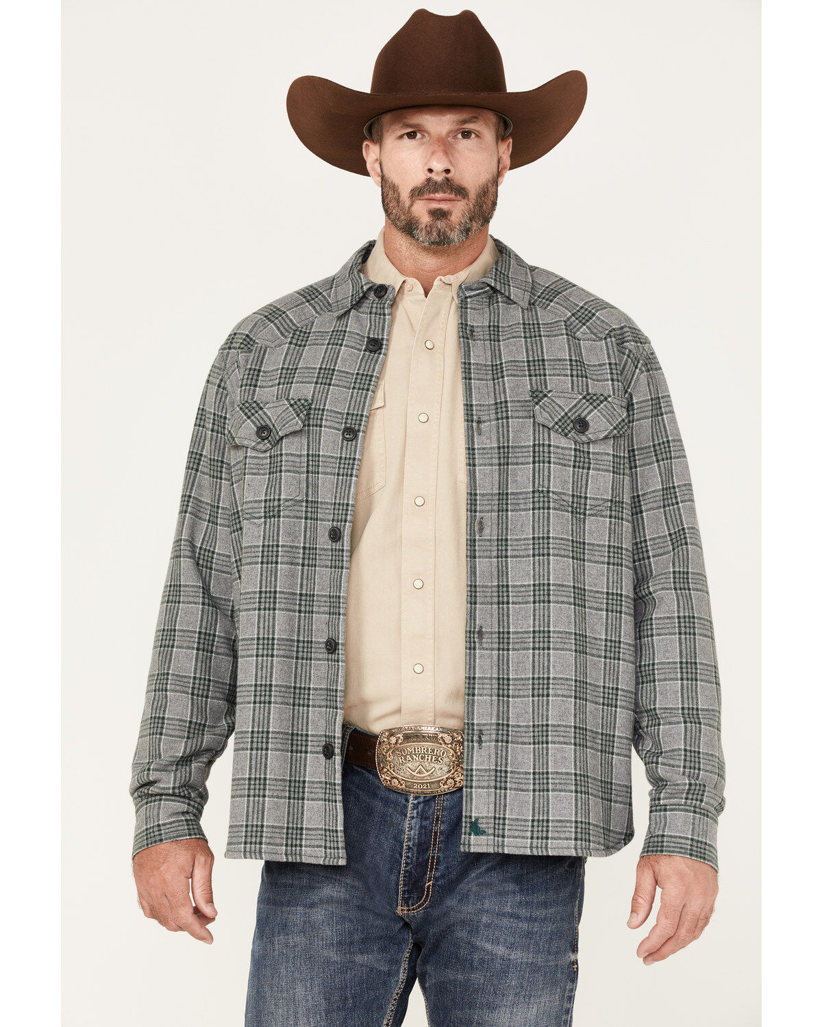 Cody James Men's Polar Bonded Plaid Button Down Flannel