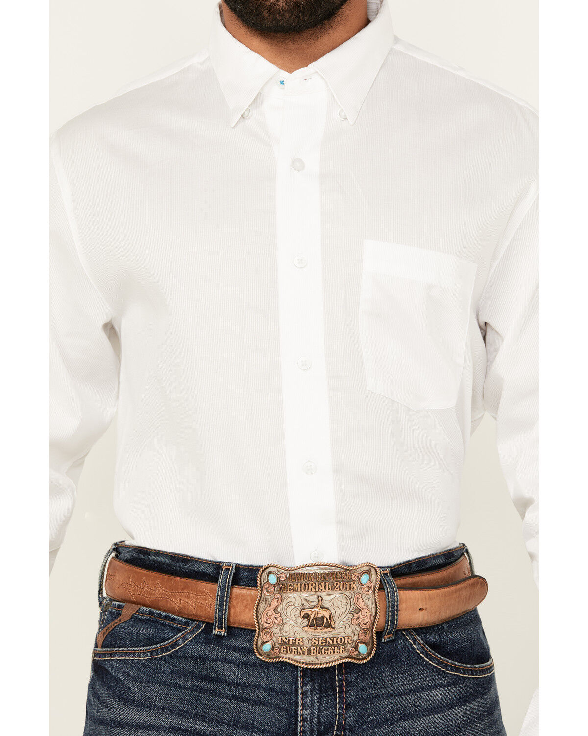 Wrangler X Cody Johnson Men's Solid Long Sleeve Button-Down Western Shirt