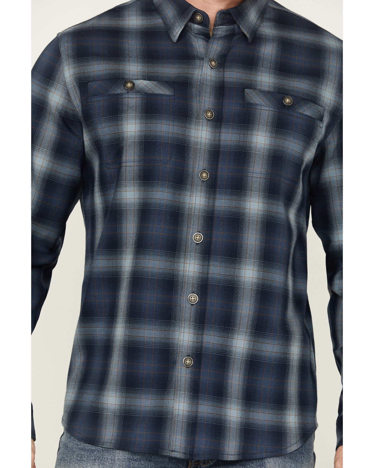 Dakota Grizzly Men's Landon Plaid Print Long Sleeve Button-Down Western Shirt