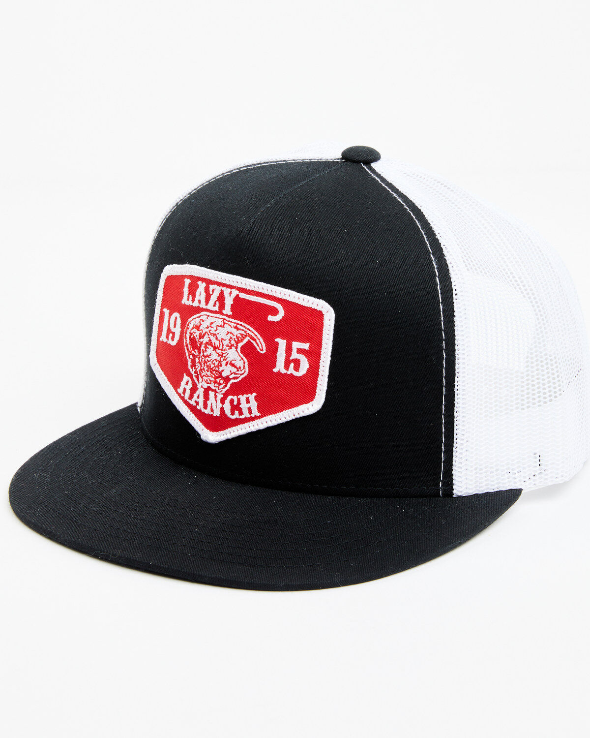 Lazy J Ranch Men's Red Ranch Logo Patch Mesh-Back Ball Cap