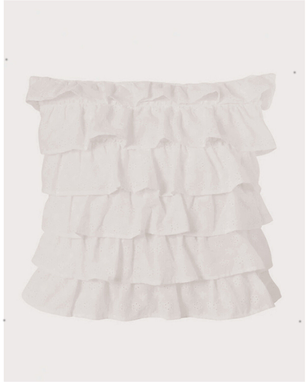 HiEnd Accents Salado Tiered Ruffled Eyelet Pillow