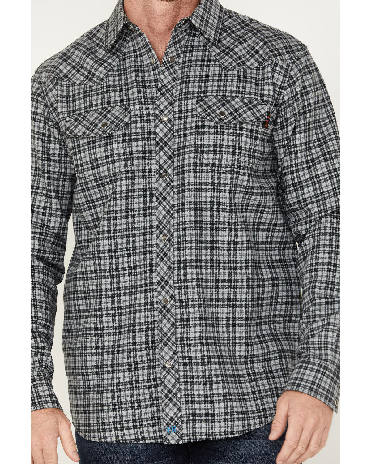 Cody James Men's FR Plaid Long Sleeve Snap Western Shirt