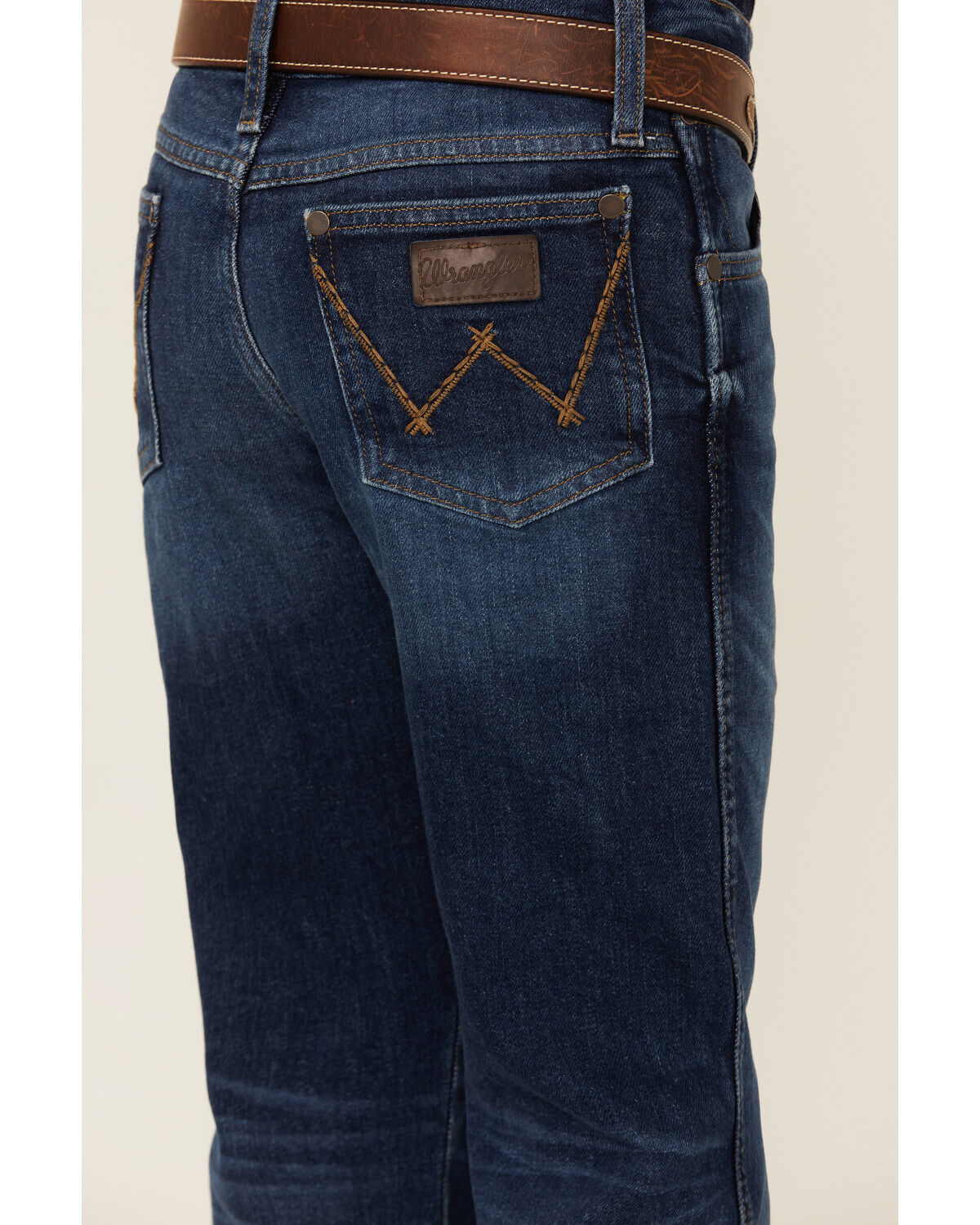 Wrangler Retro Boys' Troxler Dark Wash Relaxed Bootcut Stretch Denim Jeans