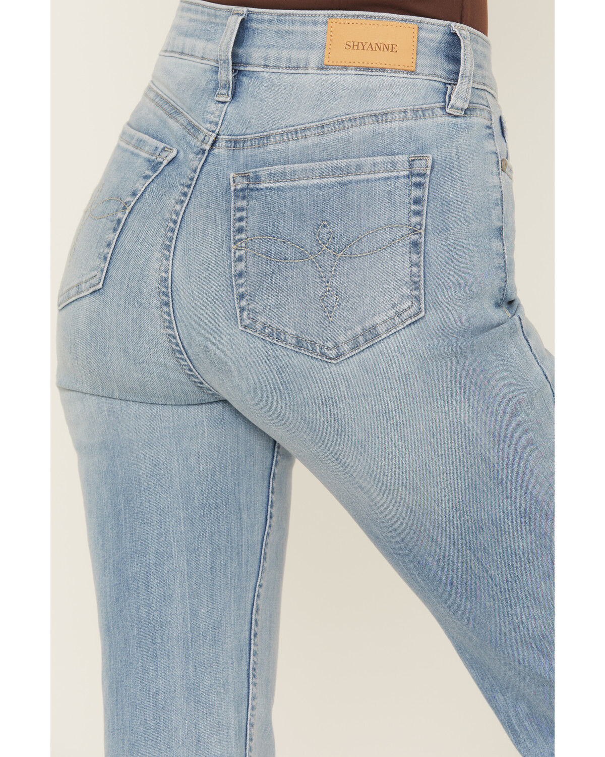 Shyanne Women's Sargents Light Wash Joni High Rise Bootcut Super Stretch Denim Jeans