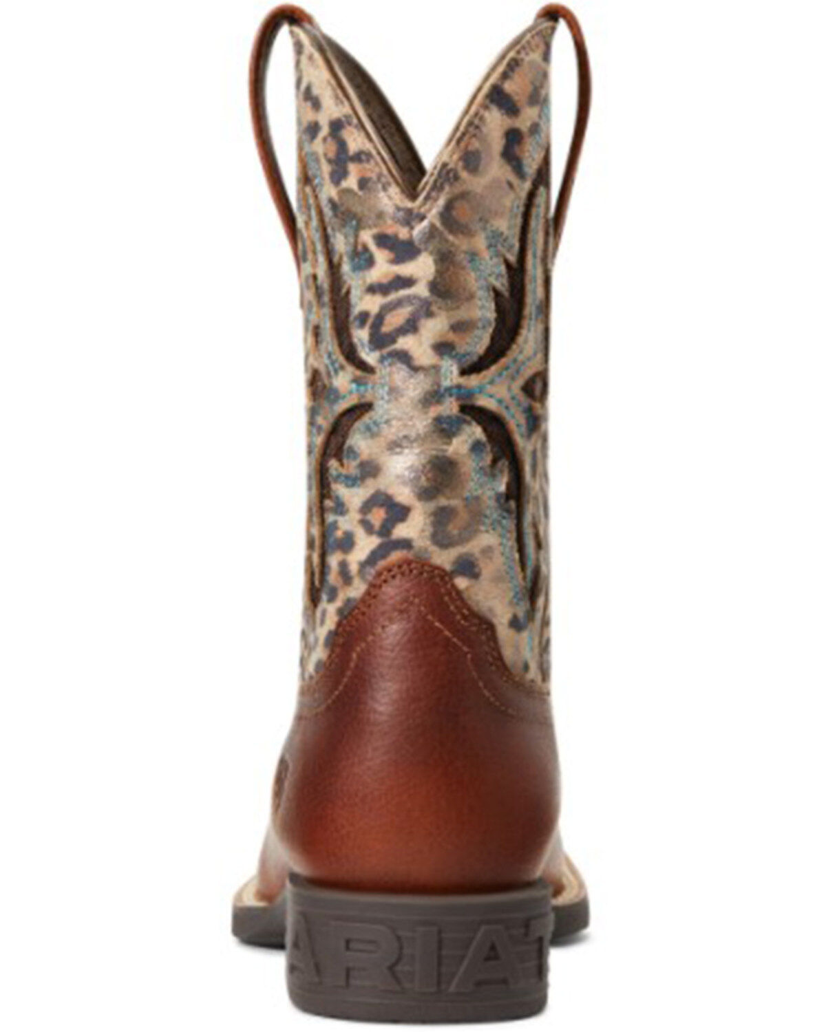 Ariat Girls' Koel VentTEK Leopard Print Western Boots - Broad Square Toe