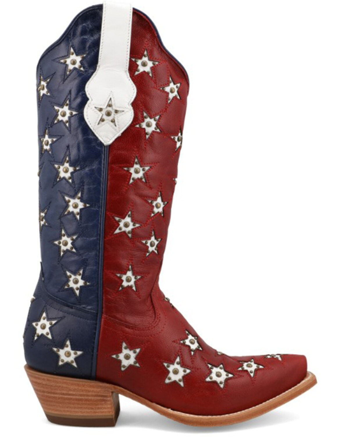 Black Star Women's Marfa Star Inlay Studded Western Boots - Snip Toe