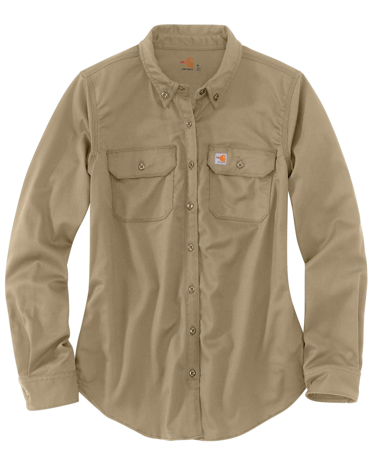Carhartt Women's FR Solid Rugged Flex Long Sleeve Button-Down Work Shirt