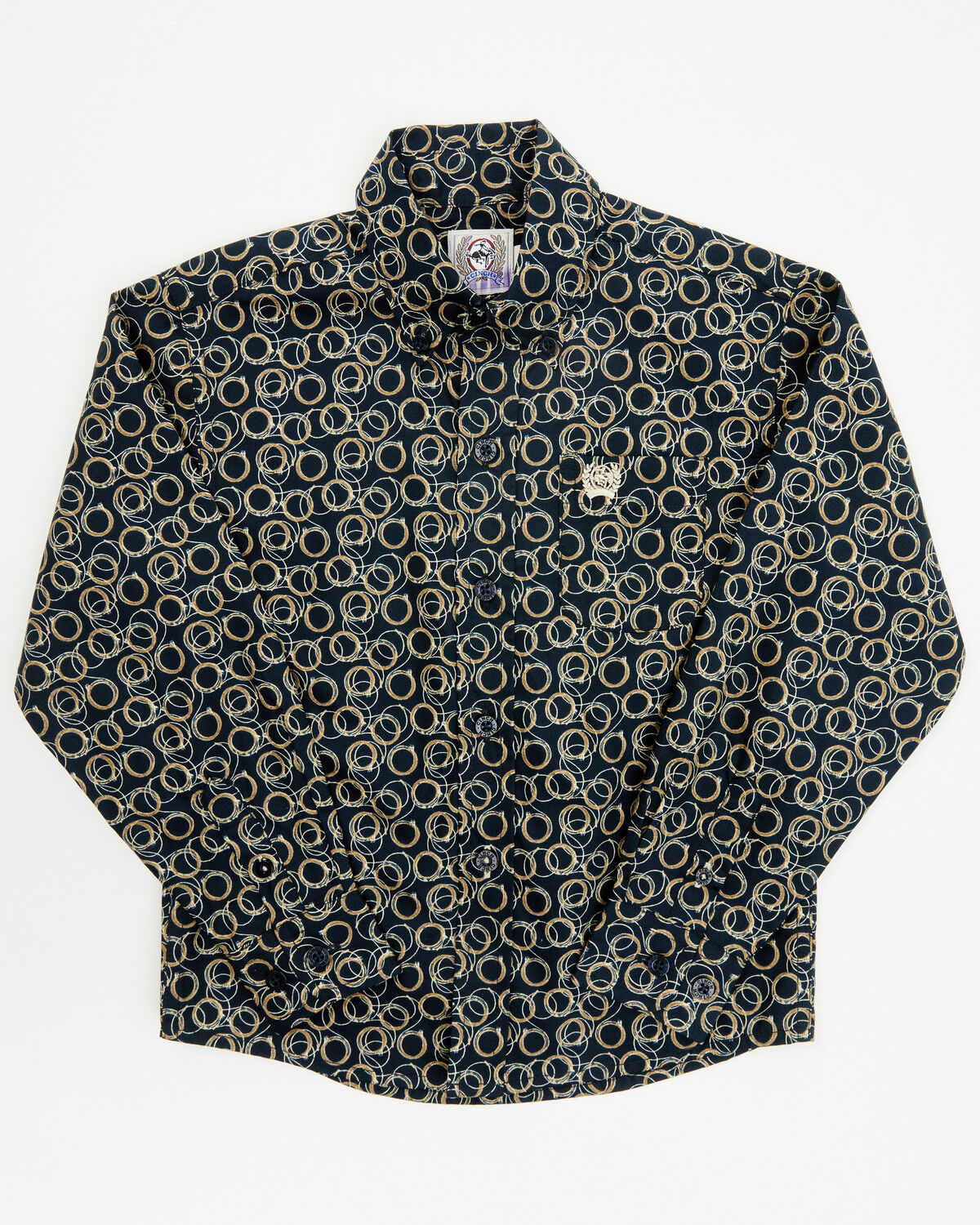 Cinch Toddler Boys' Geo Print Long Sleeve Button-Down Western Shirt