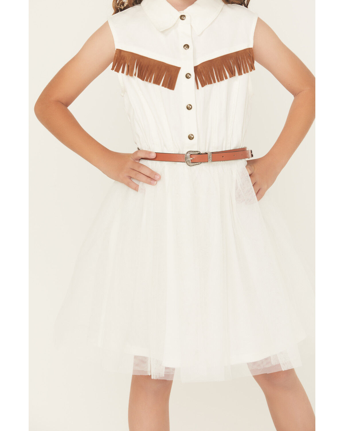 Sugar California Girls' Fringe Tutu Mini Dress