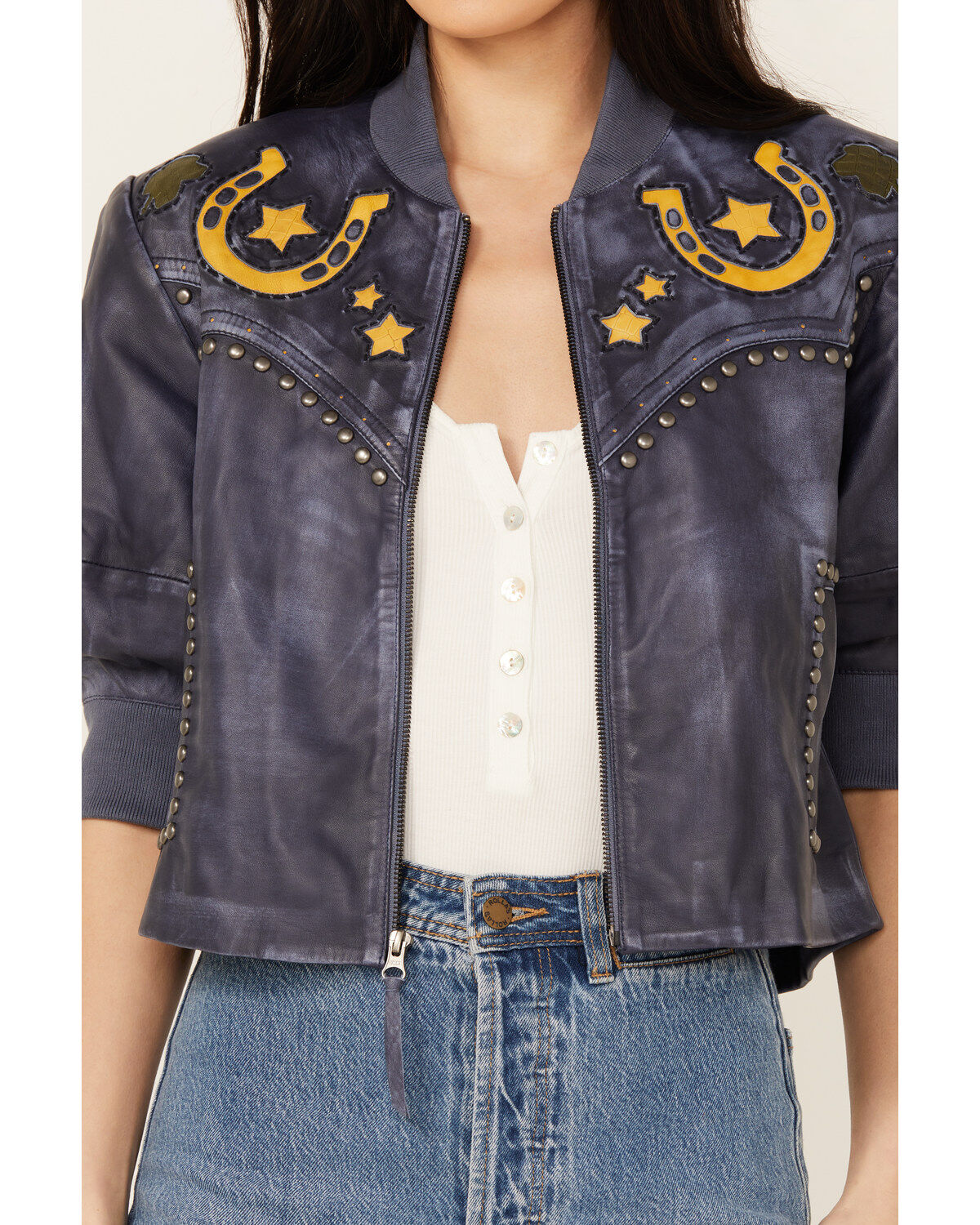 Double D Ranch Women's Ti-Yi-Yo Leather Jacket