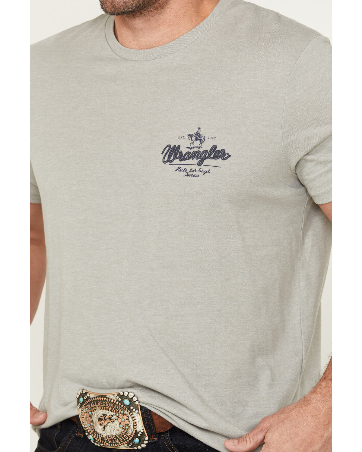 Wrangler Men's Hexagon Rope Logo Short Sleeve Graphic T-Shirt