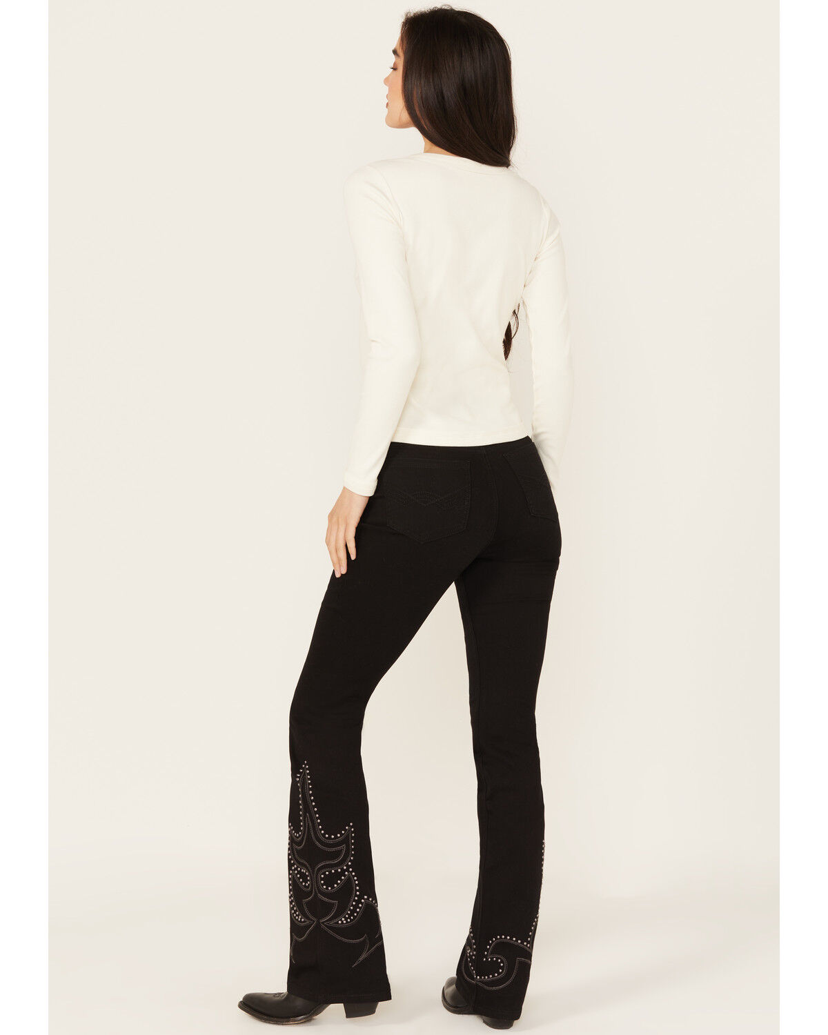 Idyllwind Women's Burbank Legend High Rise Studded Bootcut Super Stretch Denim Jeans