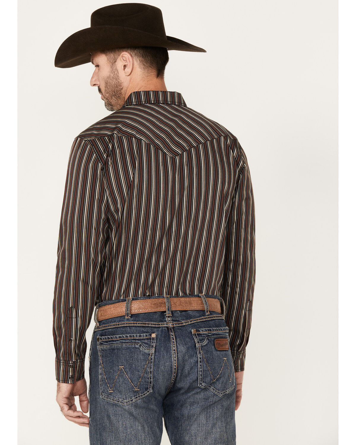 Gibson Men's Hideout Striped Long Sleeve Snap Western Shirt