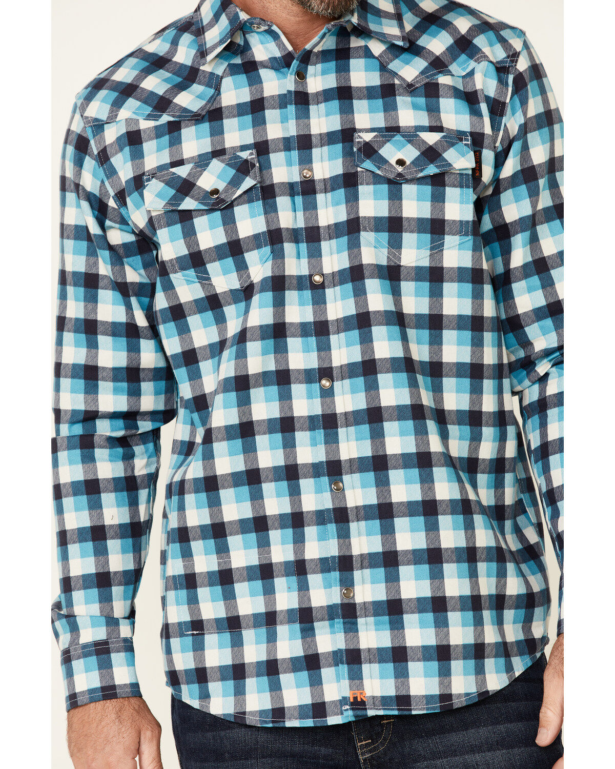 Cody James Men's FR Plaid Print Long Sleeve Work Shirt - Tall