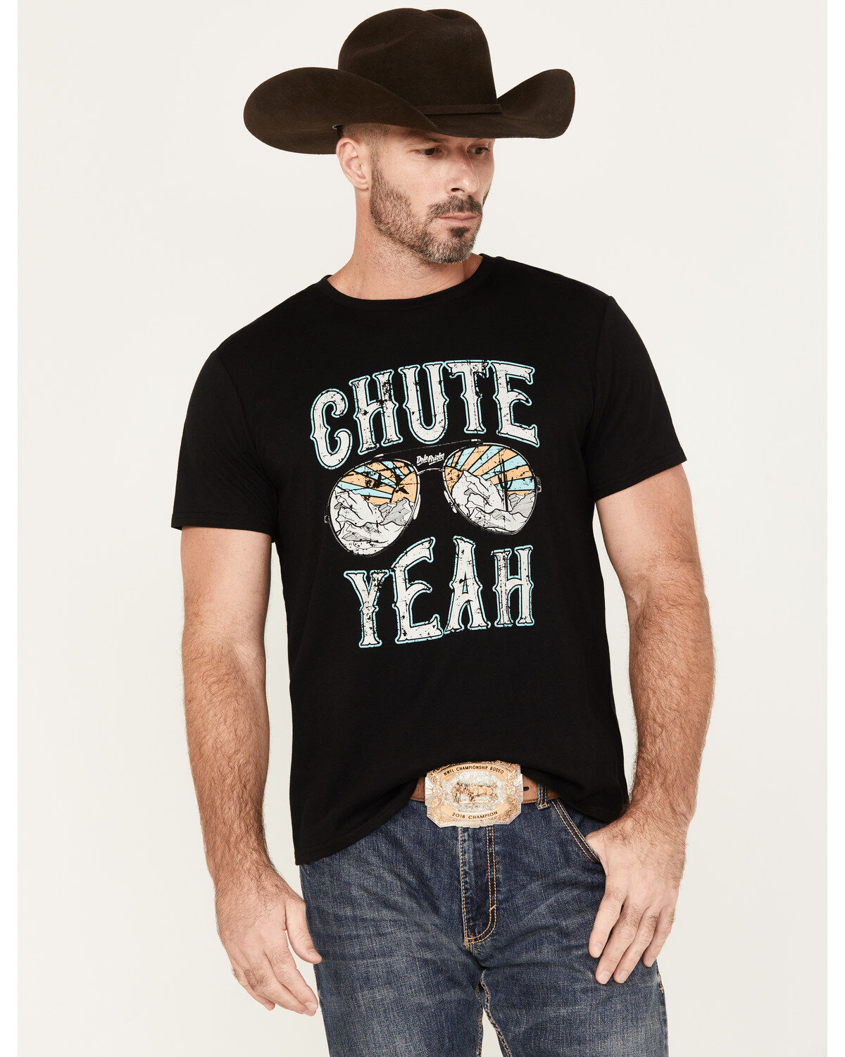 Rock & Roll Denim Men's Dale Brisby Chute Yeah Graphic Short Sleeve T-Shirt