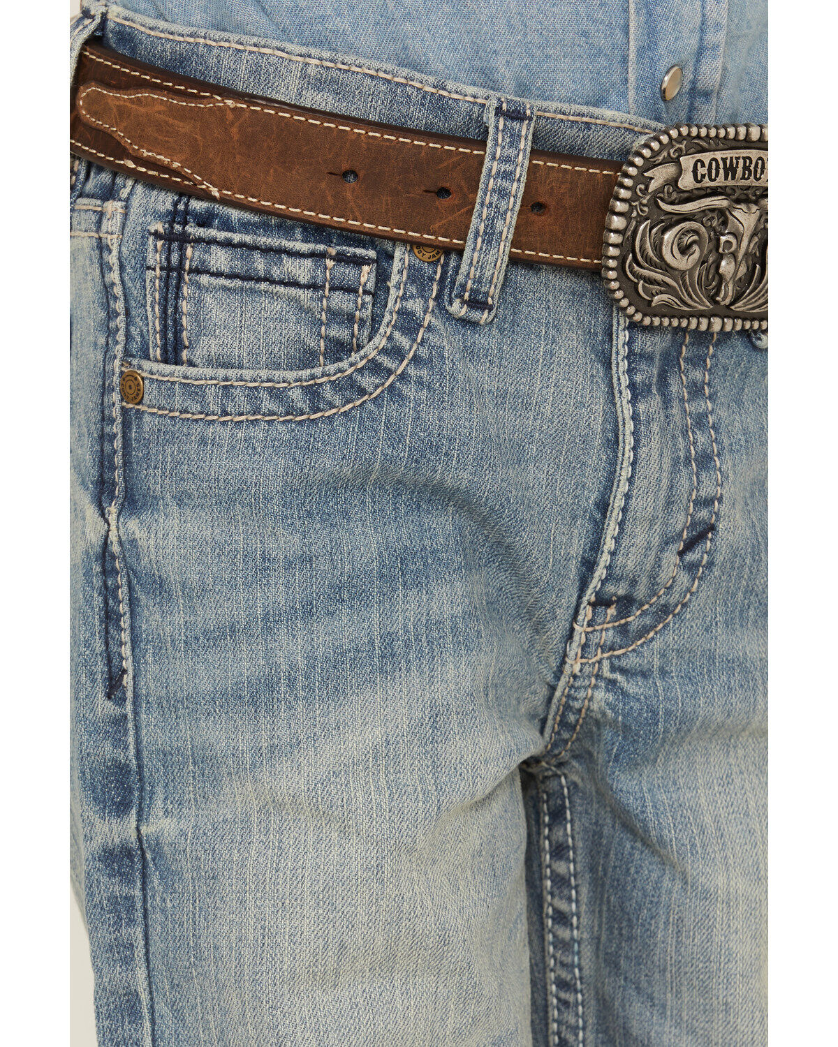 Cody James Little Boys' Crupper Light Wash Slim Straight Jeans - Sizes 4-8