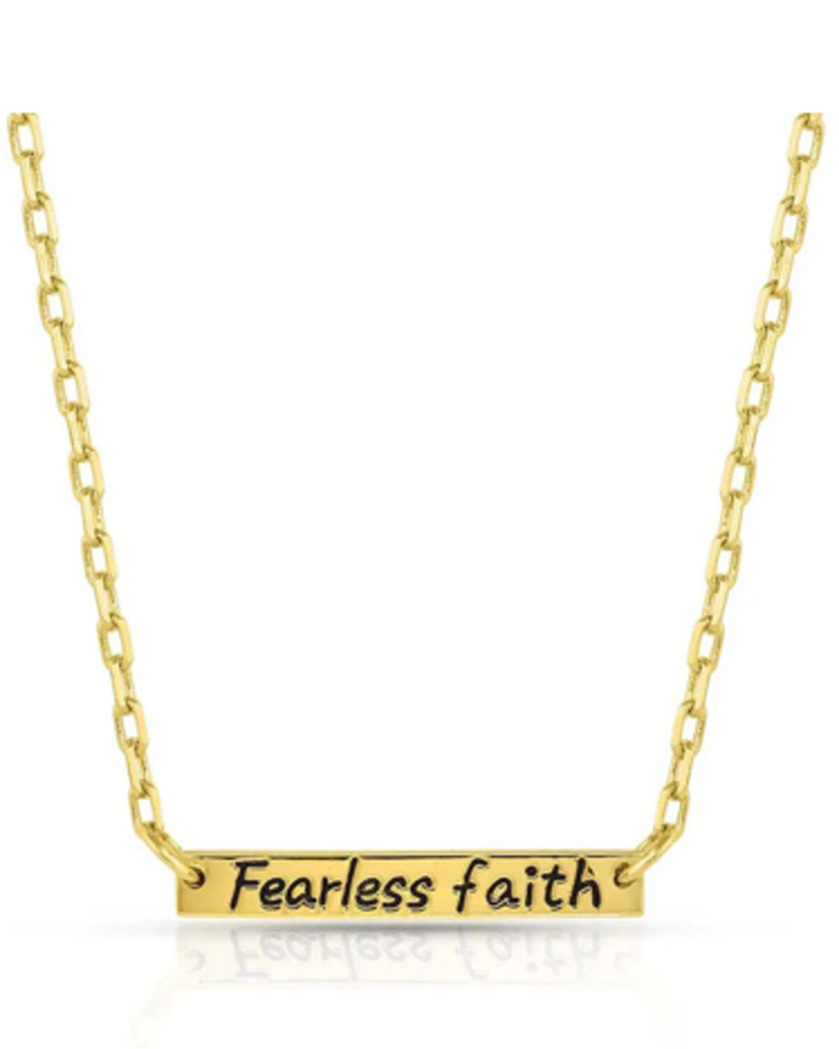 Montana Silversmiths Women's Fearless Faith Bar Necklace
