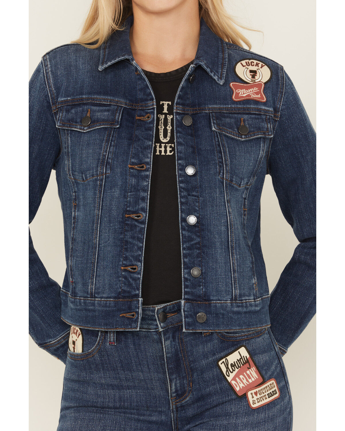 Idyllwind Women's Ellwood Patch Denim Trucker Jacket