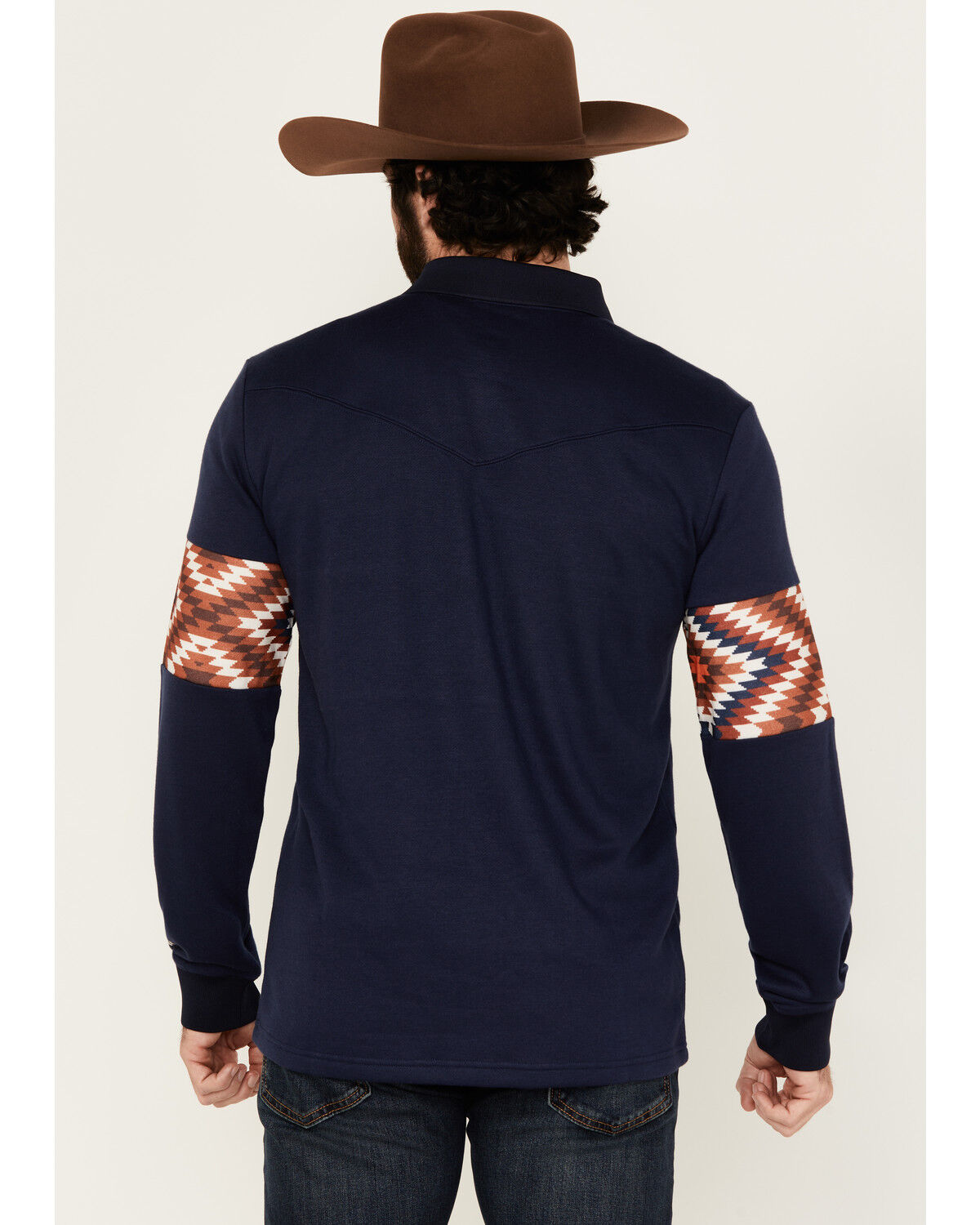 RANK 45® Men's Border Striped Rugby Polo Shirt