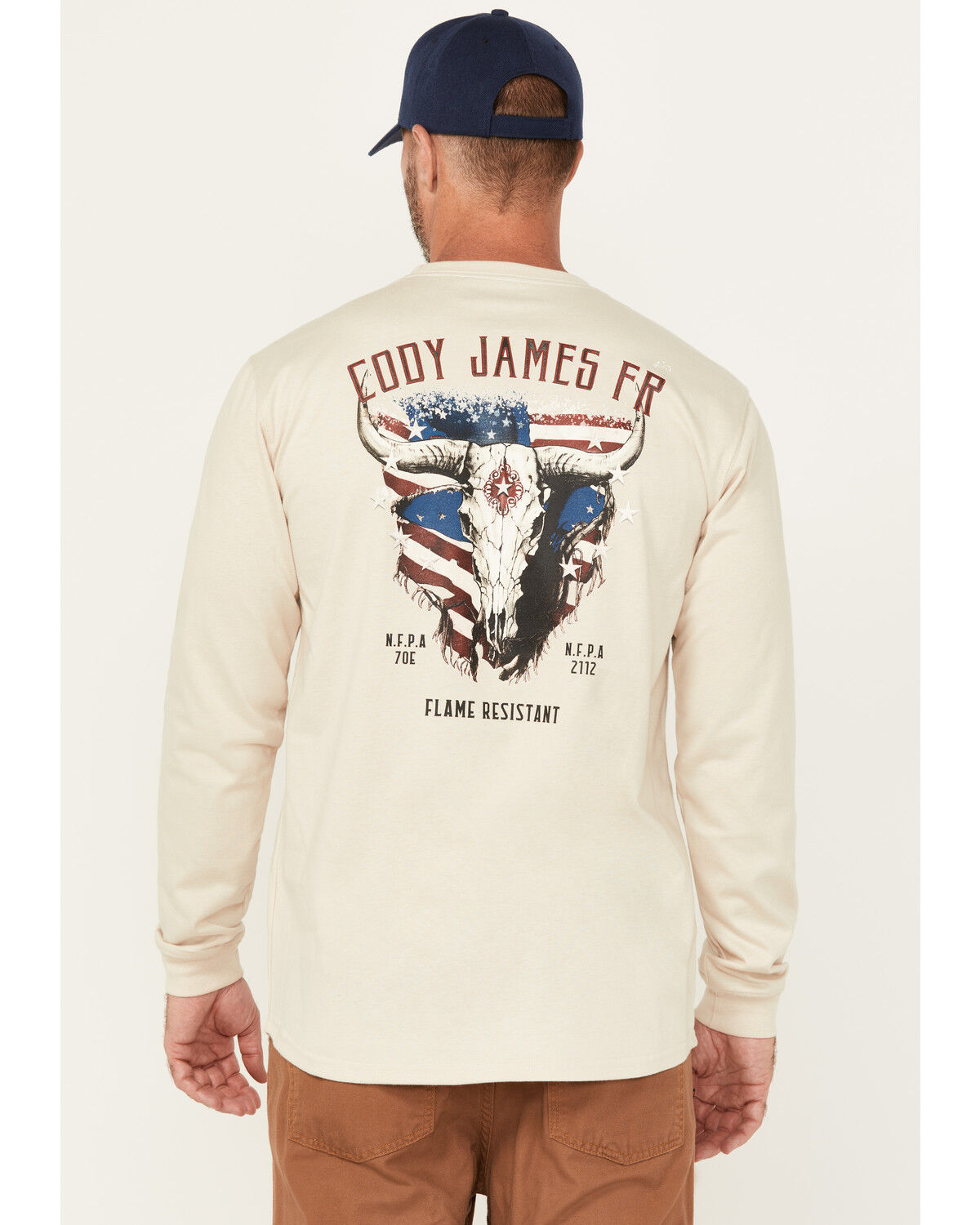 Cody James Men's FR Bull Long Sleeve Graphic Work T-Shirt