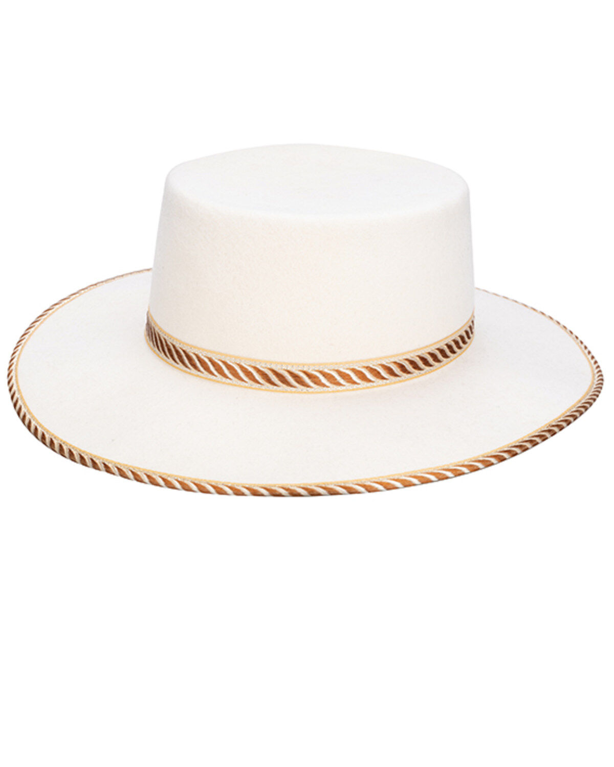 San Diego Hat Company Women's Snowfall Felt Boater Hat