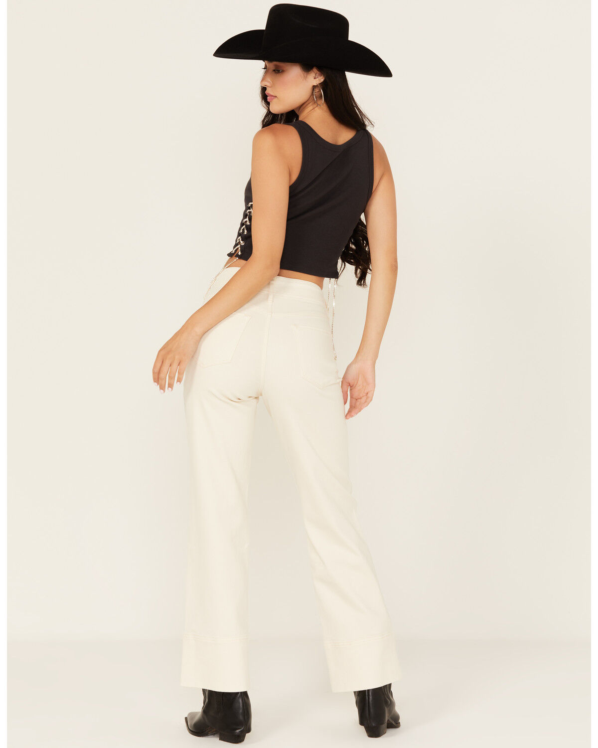 Dear John Women's Holly High Rise Cuffed Straight Stretch Denim Jeans