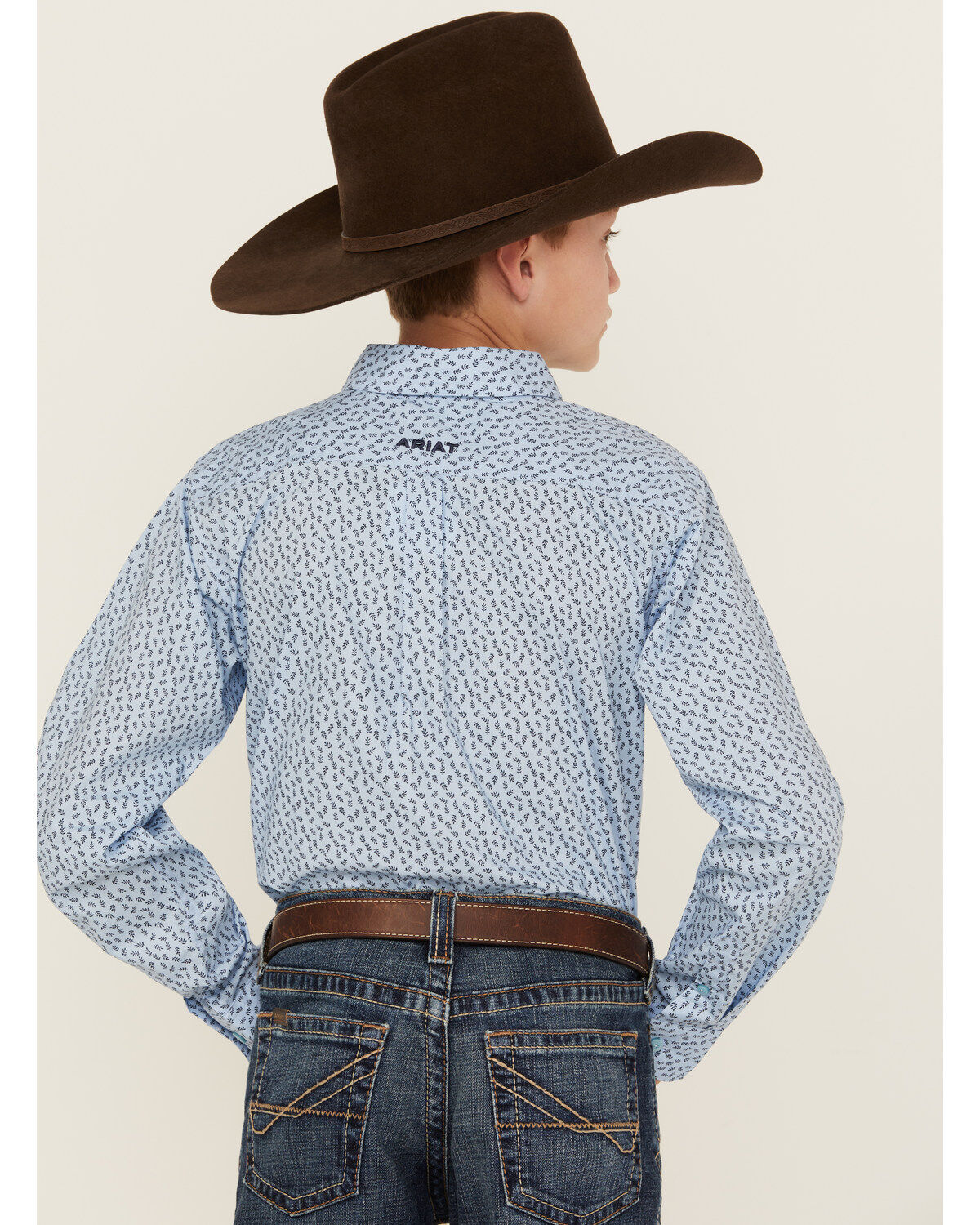 Ariat Boys' Classic Floral Long Sleeve Button-Down Western Shirt