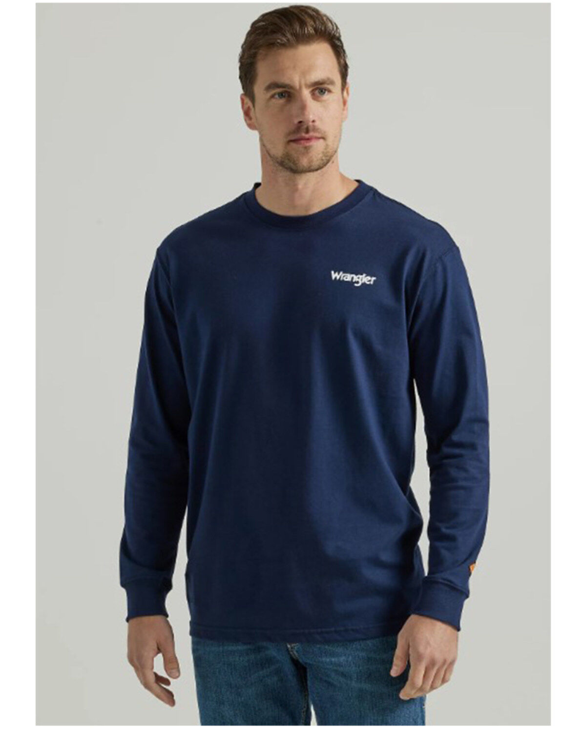 Wrangler Men's FR Skull Flag Long Sleeve Graphic T-Shirt