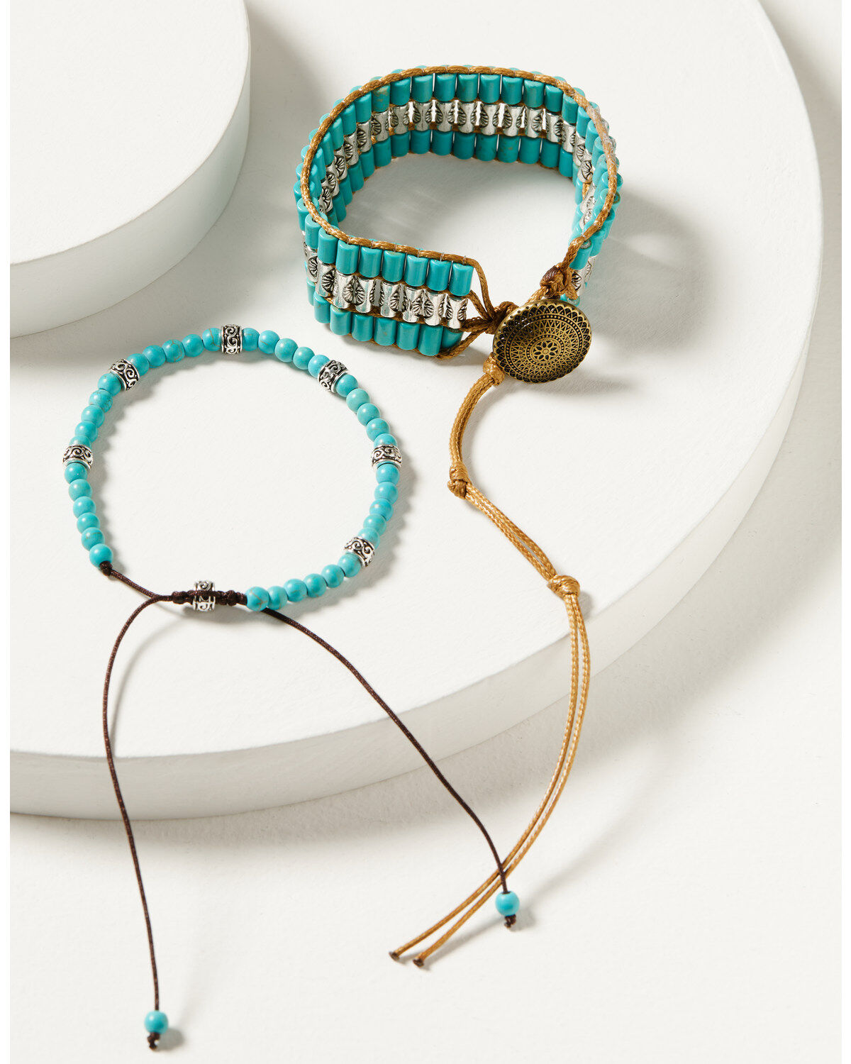 Shyanne Women's Beaded Pull Tie Bracelet Set - 2 Piece