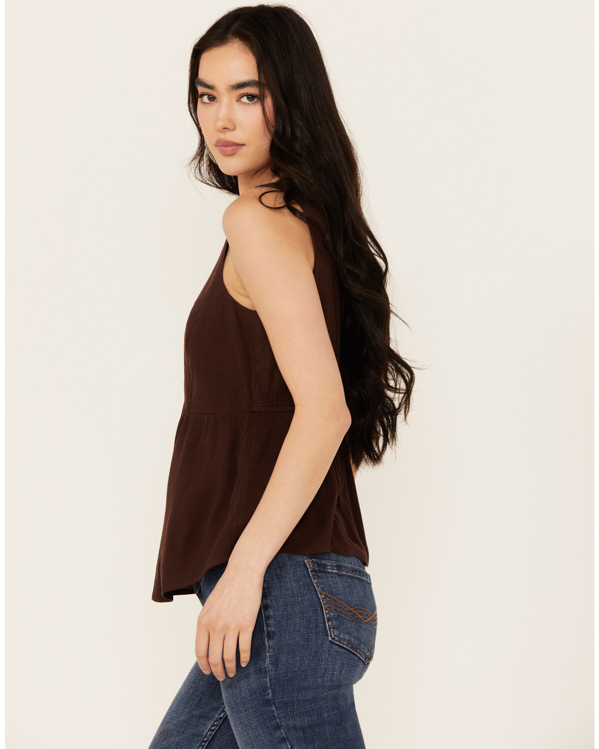 Idyllwind Women's Spruce Criss Cross Front Embellished Tank