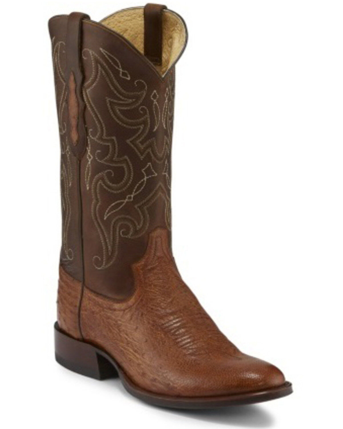 Tony Lama Men's Patron Saddle Exotic Smooth Western Boots - Round Toe