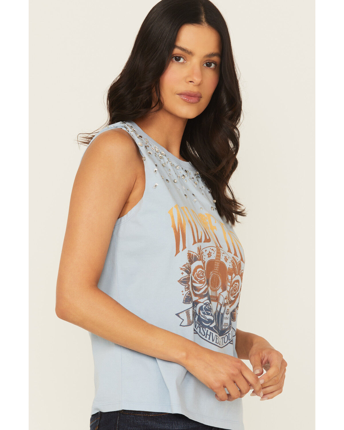 Idyllwind Women's Wild Fire Embellished Sleeveless Graphic Tank