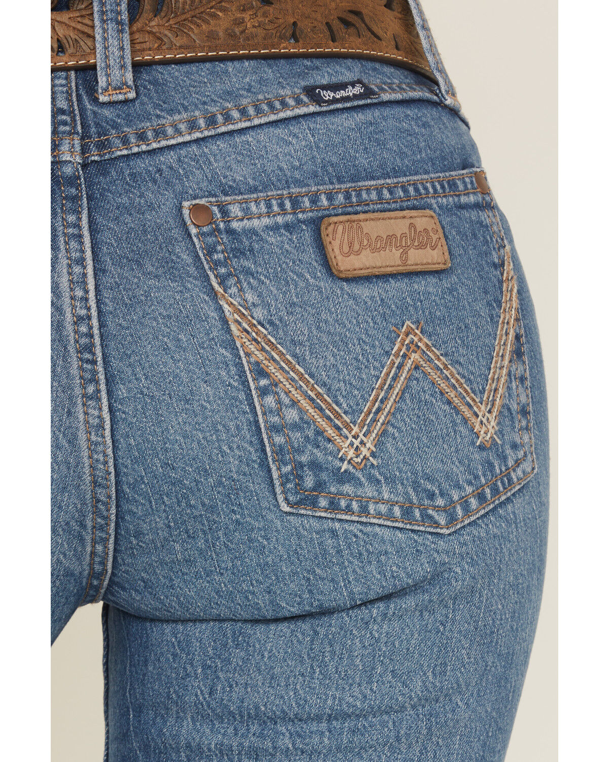 Wrangler Retro Women's Khloe Dark Wash Mid Rise Mae Bootcut Stretch Denim Jeans