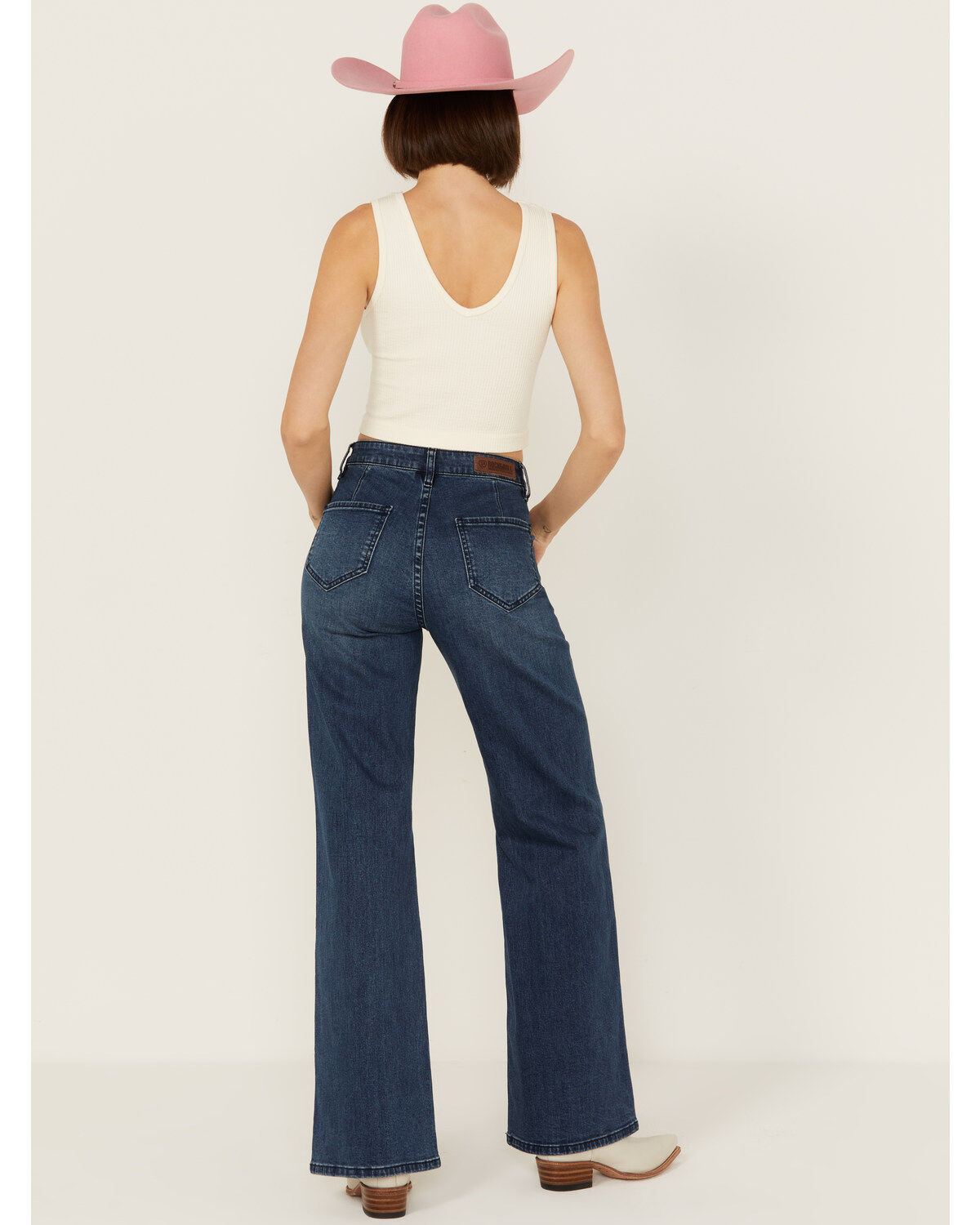 Rock & Roll Denim Women's Medium Wash High Rise Stretch Flare Jeans