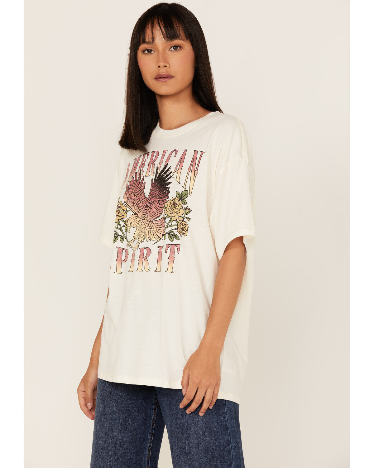 Cleo + Wolf Women's American Spirit Vintage Oversized Graphic Tee