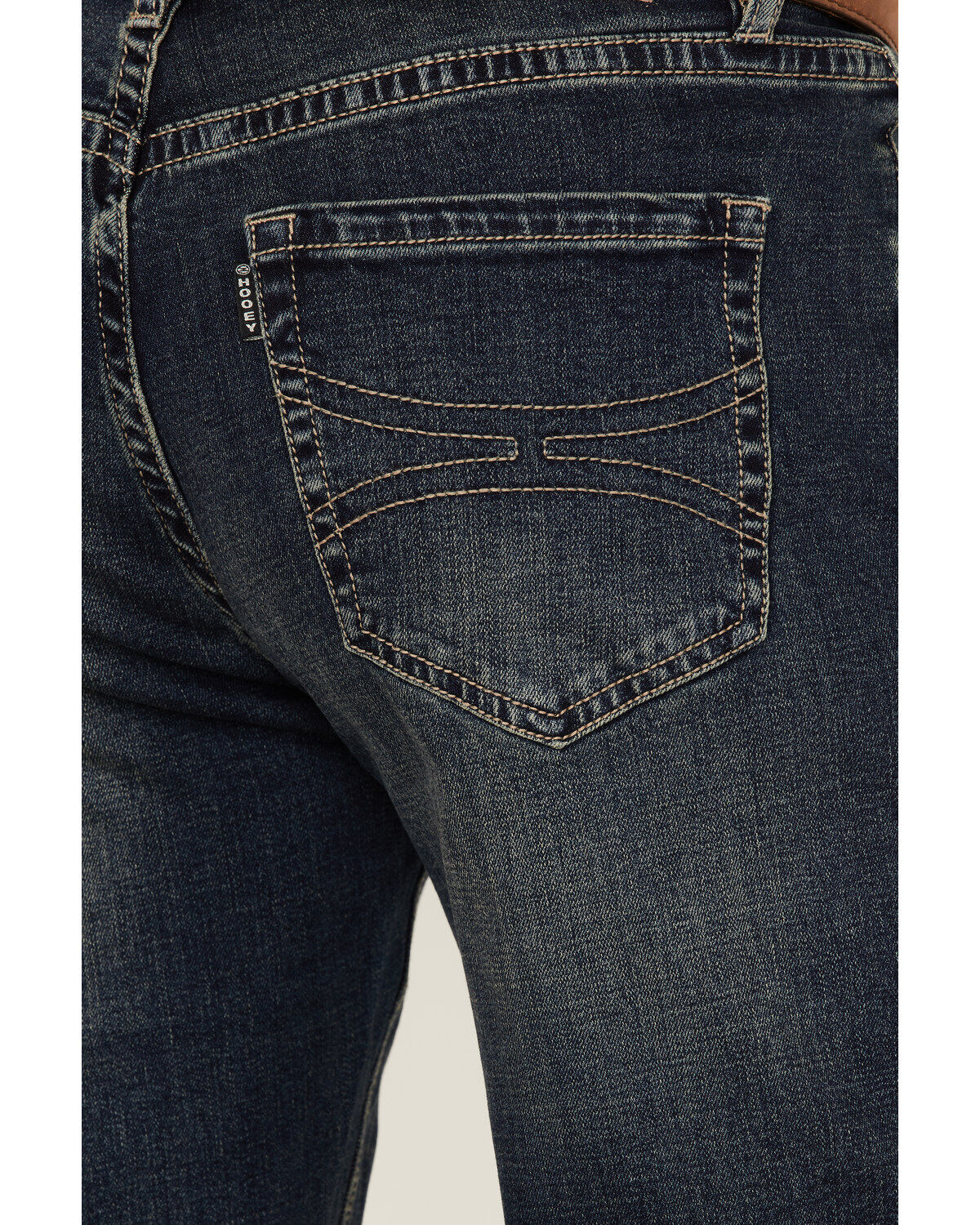 Hooey by Rock & Roll Denim Men's Dark Wash Double Barrel Reflex Stackable Bootcut Jeans