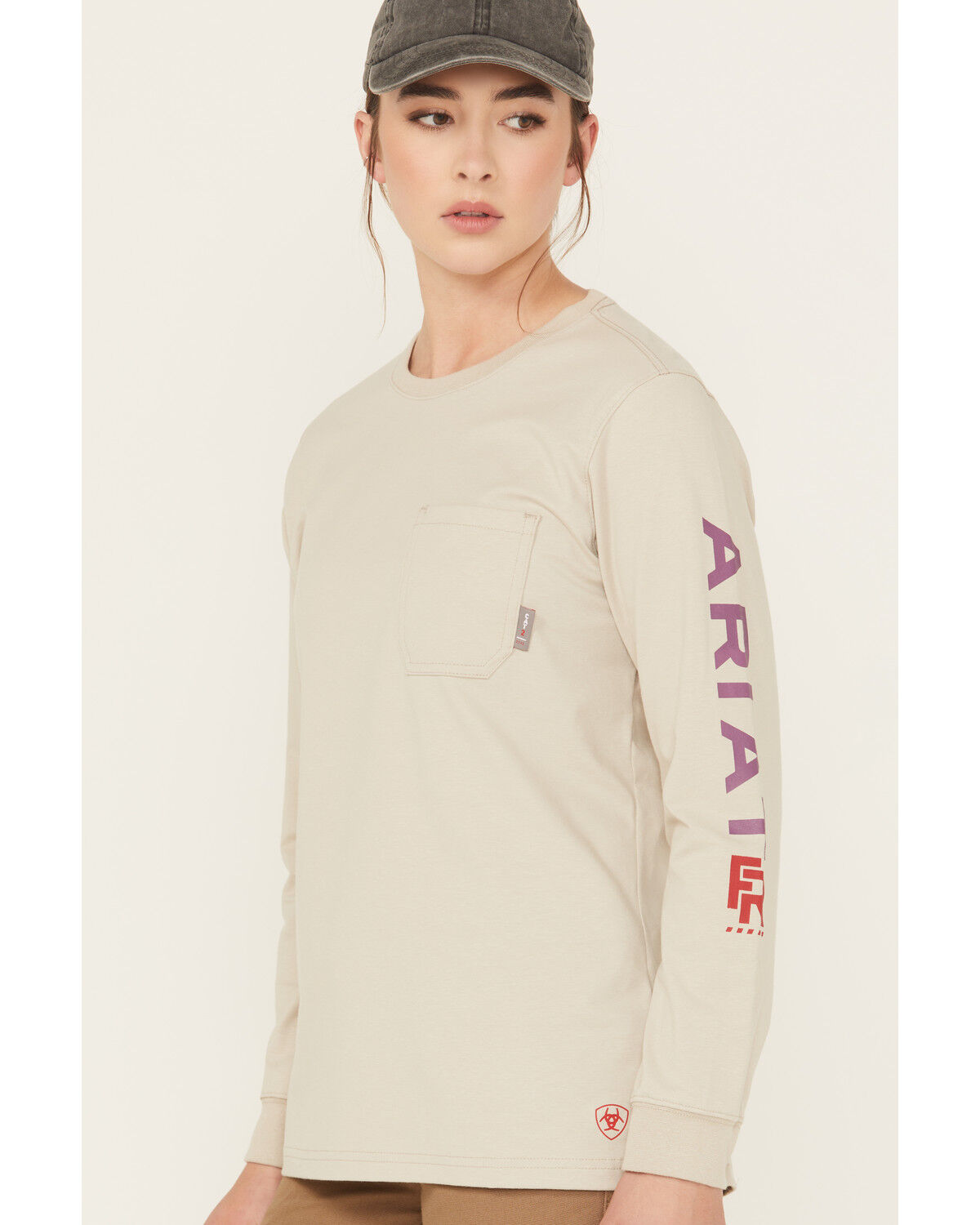 Ariat Women's FR Stretch Logo Long Sleeve Work Tee