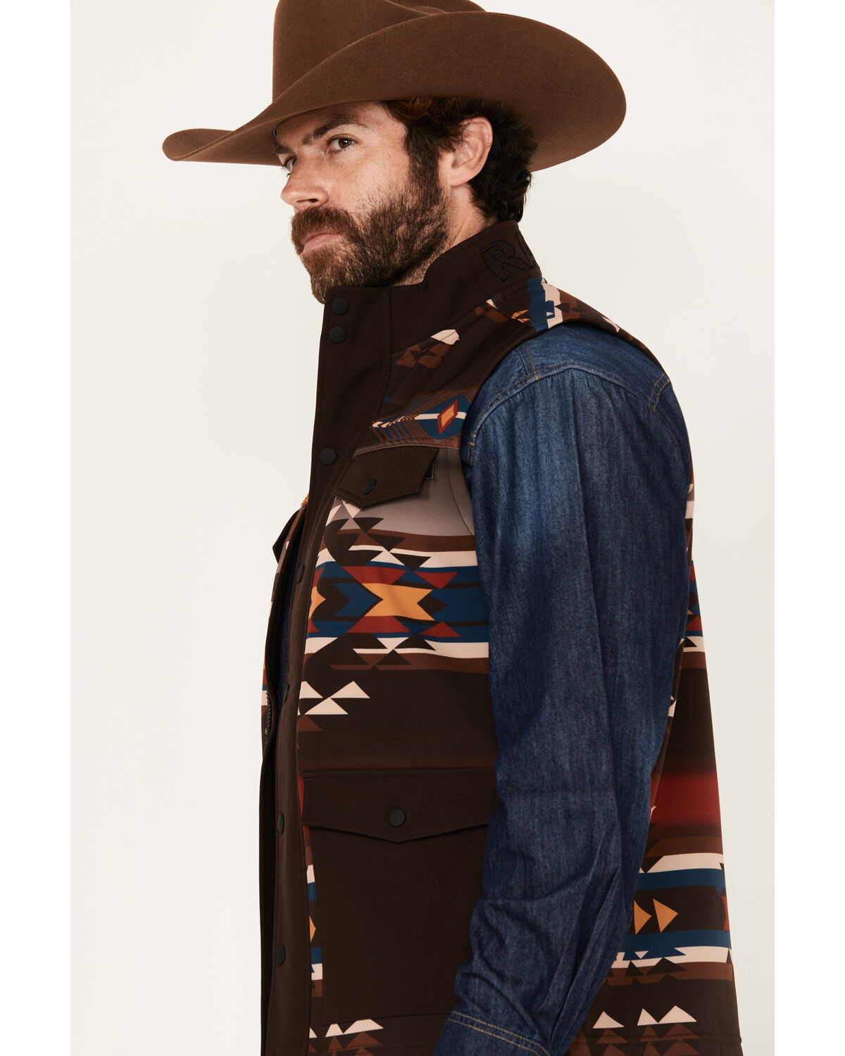 RANK 45® Men's Southwestern Print Softshell Vest